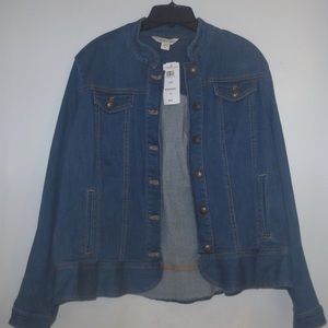 NWT Coldwater Creek Denim Jacket.  Size PL